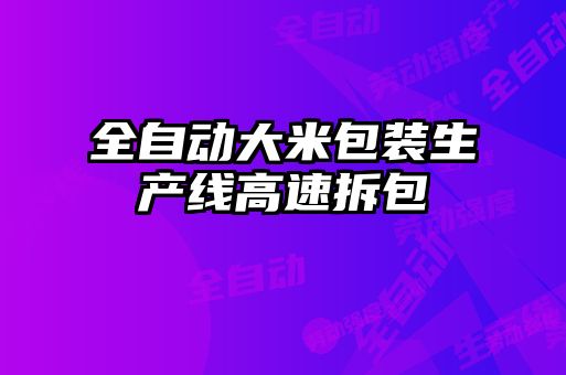全自動(dòng)大米包裝生產(chǎn)線(xiàn)高速拆包