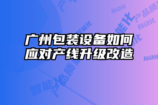 廣州包裝設(shè)備如何應對產(chǎn)線升級改造